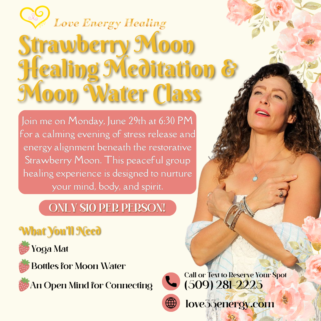 Strawberry Moon Healing Meditation and Moon Water Class